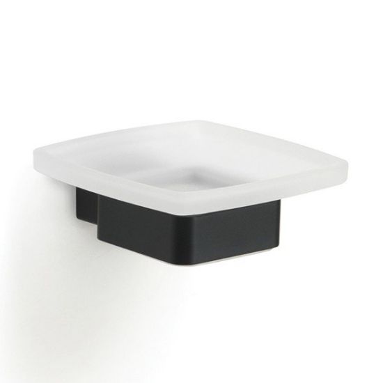 Immagine di PORTASAPONE A PARETE LOUNGE 12x12x4,1 CM NERO MATT GEDY