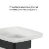 Immagine di PORTASAPONE A PARETE LOUNGE 12x12x4,1 CM NERO MATT GEDY