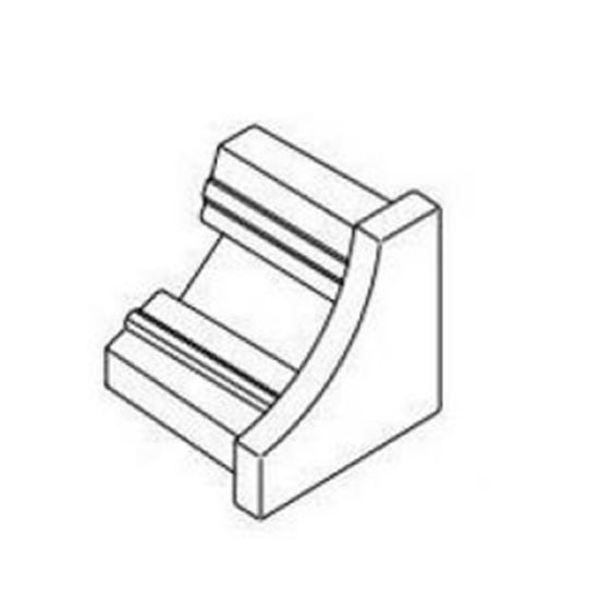 Immagine di TERMINALE BIANCO PVC PER SGUSCIA 10/10 MM