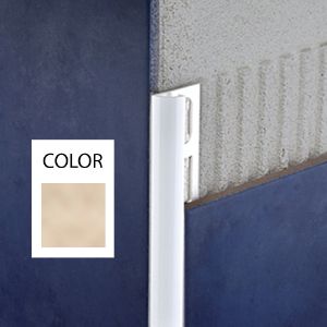 Immagine di PROFILO ANGOLARE ESTERNO PVC 10 MM CREMA SCURA L. 2,60 MT