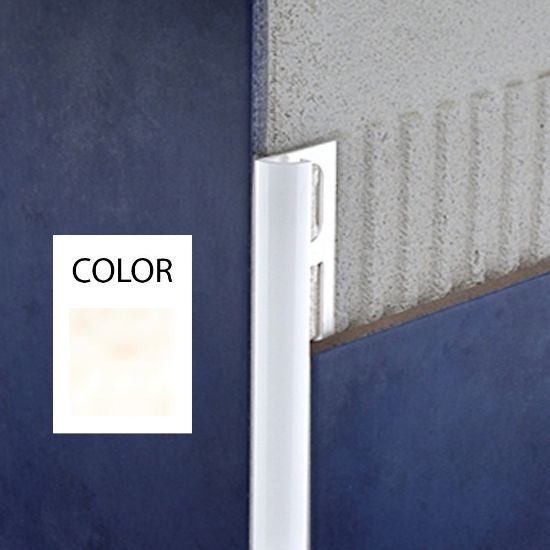 Immagine di PROFILO ANGOLARE ESTERNO PVC 10 MM CREMA CHIARO L. 2,60 MT