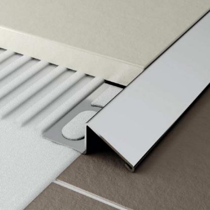 Immagine di PROFILO TERMINALE PER PAVIMENTI ACCIAIO INOX SPESSORE 10 MM L 270 CM COD. PDAC-10