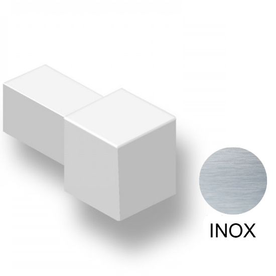 Immagine di RACCORDO ANGOLO ESTERNO PER PROFILO INOX QUADRO SPESSORE 12,5 MM