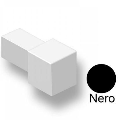 Immagine di TAPPO PER PROFILO ANGOLARE QUADRO ALLUMINIO NERO SPESSORE 10 MM COD. ZQVN/10/EI