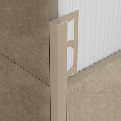 Immagine di PROFILO ANGOLARE QUADRO ALLUMINIO VERNICIATO GREIGE SPESSORE 10 MM L. 270 CM COD. ZQVN/10