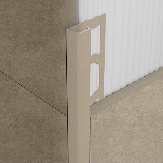 Immagine di PROFILO ANGOLARE QUADRO ALLUMINIO VERNICIATO GREIGE SPESSORE 10 MM L. 270 CM COD. ZQVN/10