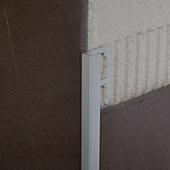 Immagine di PROFILO ANGOLARE QUADRO ALLUMINIO ANODIZZATO ARGENTO SPESSORE 10 MM L. 270 CM COD. ZQAN/10