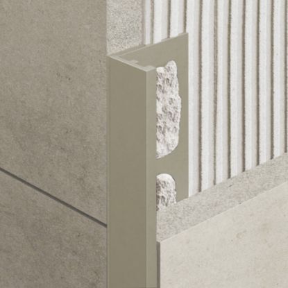 Immagine di PROFILO ANGOLARE ELLE ALLUMINIO VERNICIATO 133 SABBIA SPESSORE 10 MM L. 270 CM COD. ZV/10