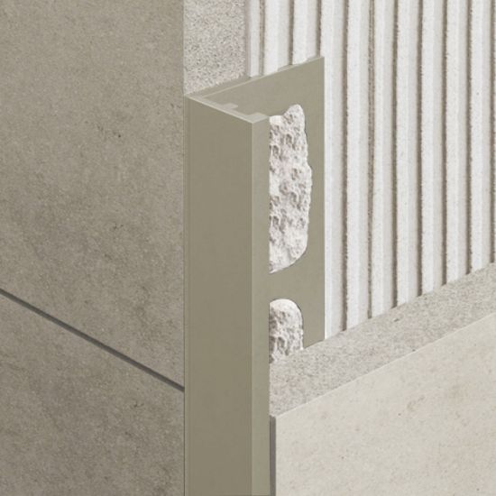 Immagine di PROFILO ANGOLARE ELLE ALLUMINIO VERNICIATO 133 SABBIA SPESSORE 10 MM L. 270 CM COD. ZV/10