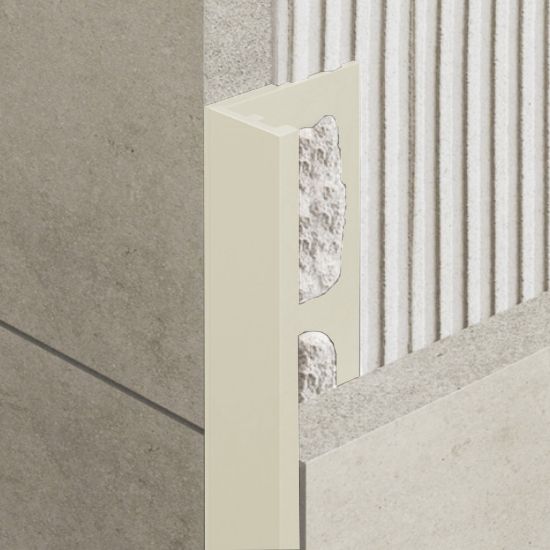 Immagine di PROFILO ANGOLARE ELLE ALLUMINIO VERNICIATO 132 BEIGE SPESSORE 10 MM L. 270 CM COD. ZV/10