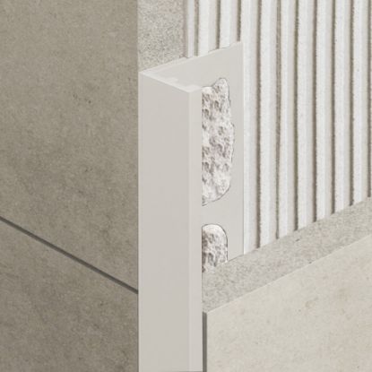 Immagine di PROFILO ANGOLARE ELLE ALLUMINIO VERNICIATO 130 JASMINE SPESSORE 10 MM L. 270 CM COD. ZV/10