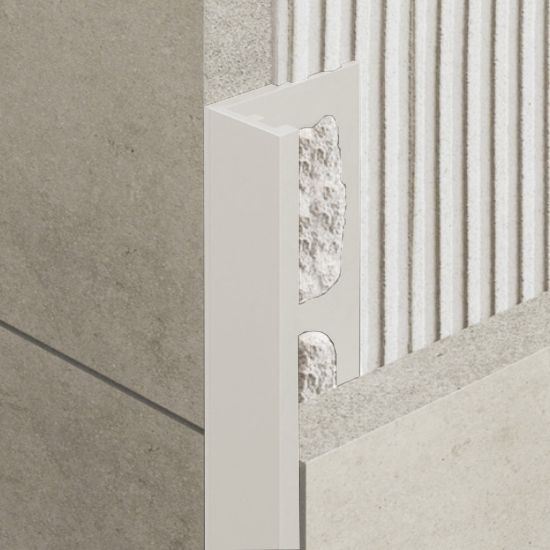 Immagine di PROFILO ANGOLARE ELLE ALLUMINIO VERNICIATO 130 JASMINE SPESSORE 10 MM L. 270 CM COD. ZV/10