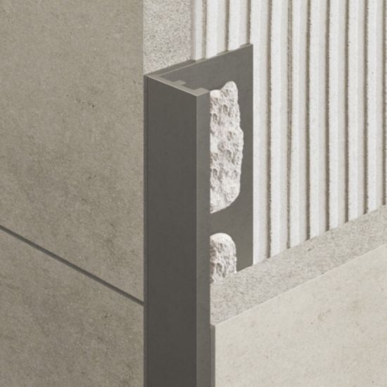 Immagine di PROFILO ANGOLARE ELLE ALLUMINIO VERNICIATO 112 GRIGIO MEDIO SPESSORE 10 MM L. 270 CM COD. ZV/10