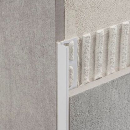 Immagine di PROFILO ANGOLARE ELLE ALLUMINIO VERNICIATO BIANCO SPESSORE 10 MM L. 270 CM COD. ZV/10