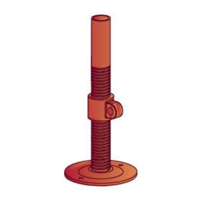 Immagine di BASETTA A VITE CM 50 PER PONTEGGI
