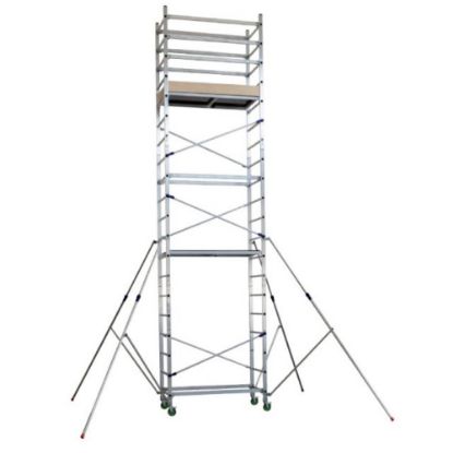 Immagine di TRABATTELLO ALLUMINIO MODELLO ALTO M1+M2+M3 STRUTTURA COMPLETA ALT MAX LAVORO 6,90 MT FACAL