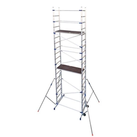 Immagine di TRABATTELLO IN ALLUMINIO MODELLO CLIC+CLAC ALT MAX DI LAVORO 6,70 MT USO NON PROFESSIONALE FACAL