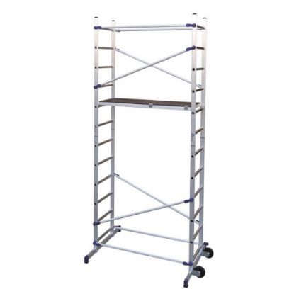 Immagine di TRABATTELLO ALLUMINIO MODELLO CLIC ALTO CM 365 (ALTEZZA MAX DI LAVORO CM 436) USO NON PROFESSIONALE FACAL