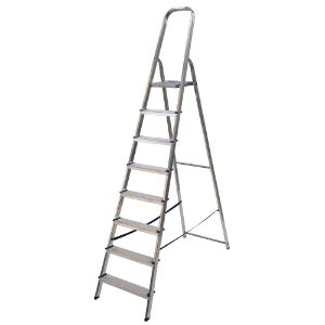 Immagine di SCALA A LIBRETTO ALLUMINIO 8 GRADINI MODELLO ALFA ALTEZZA MAX DI LAVORO 361 CM FACAL