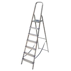 Immagine di SCALA A LIBRETTO ALLUMINIO 7 GRADINI MODELLO ALFA ALTEZZA MAX DI LAVORO 339 CM FACAL
