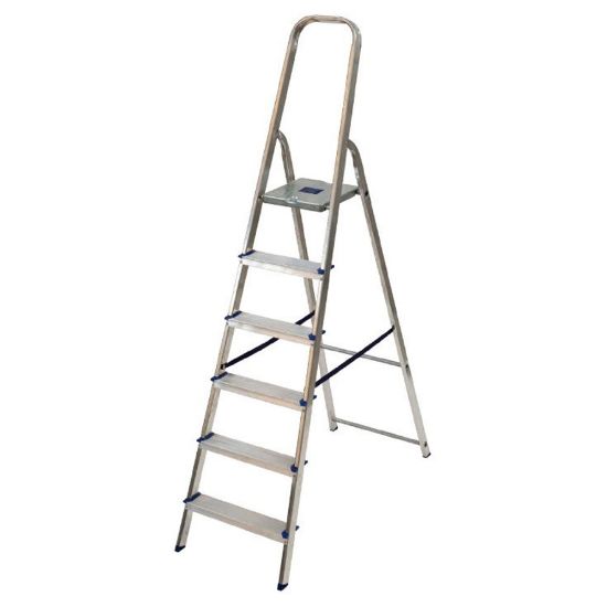 Immagine di SCALA A LIBRETTO ALLUMINIO 6 GRADINI MODELLO ALFA ALTEZZA MAX DI LAVORO 317 CM FACAL