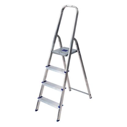 Immagine di SCALA A LIBRETTO ALLUMINIO 4 GRADINI MODELLO ALFA ALTEZZA MAX DI LAVORO 274 CM FACAL