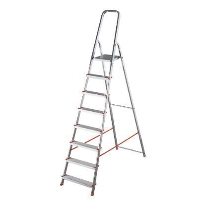 Immagine di SCALA A LIBRETTO ALLUMINIO 8 GRADINI ALTEZZA MAX DI LAVORO 358 CM GIERRE