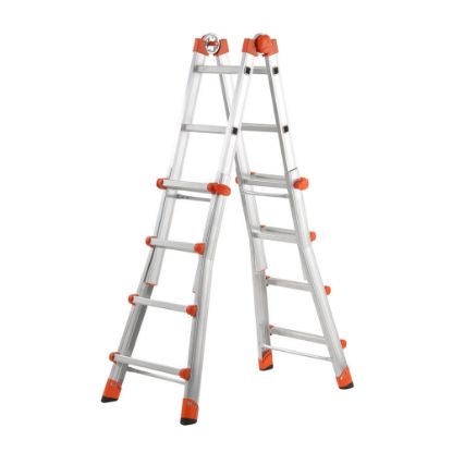 Immagine di SCALA PEPPINA ALLUMINIO 4+4 ALTEZZA DI LAVORO MASSIMA 470 CM GIERRE