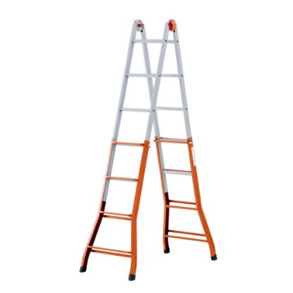 Immagine di SCALA PEPPINA ACCIAIO 5+5 ALTEZZA DI LAVORO MASSIMA 520 CM GIERRE