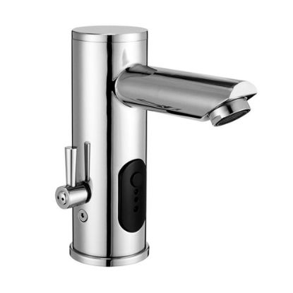 Immagine di MISCELATORE LAVABO ELETTRONICO CON TRASFORMATORE E BATTERY BOX CROMO THERMOMAT