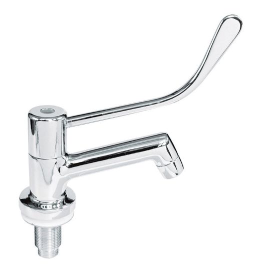 Immagine di RUBINETTO LAVABO CON LEVA CLINICA PER ACQUA FREDDA CROMO RIVER