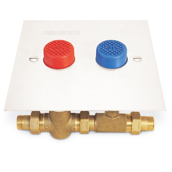 Immagine di MISCELATORE TERMOSTATICO 2 PULSANTI PAVIMENTO RIVER