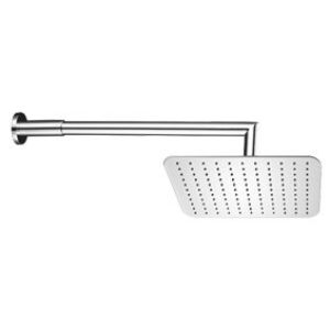 Immagine di SOFFIONE QUADRO CON BRACCIO TONDO PRINCE 20x20 CM CROMO QD ITALIA