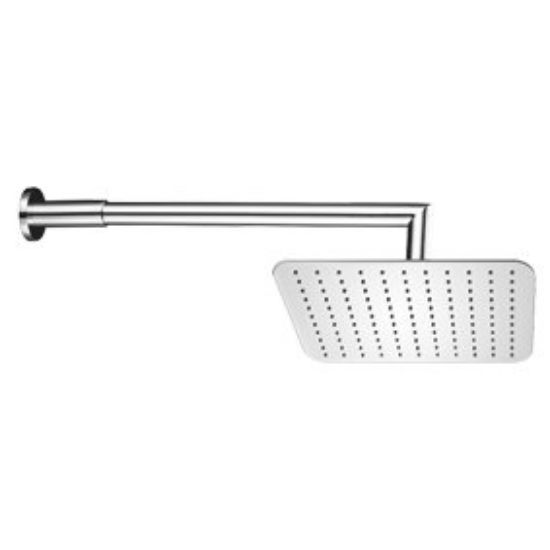 Immagine di SOFFIONE QUADRO CON BRACCIO TONDO PRINCE 20x20 CM CROMO QD ITALIA