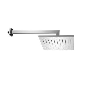 Immagine di SOFFIONE QUADRO CON BRACCIO QUADRO PRINCE 20x20 CM CROMO QD ITALIA