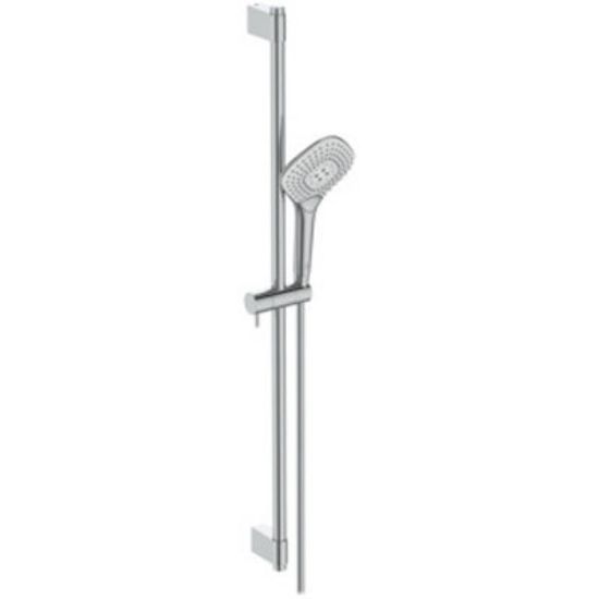 Immagine di SALISCENDI EVO JET DIAMOND 90 CM CON DOCCETTA 3 GETTI CROMO IDEAL STANDARD