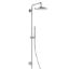 Immagine di COLONNA DOCCIA SOFFIONE TONDO Ø 20 CM CON DOCCETTA SIMPLY CROMO QD ITALIA