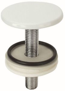 Immagine di TAPPO COPRIFORO BIANCO PER SANITARIO Ø 50 MM (CONF. 2 PZ)