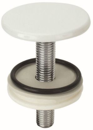 Immagine di TAPPO COPRIFORO BIANCO PER SANITARIO Ø 50 MM (CONF. 2 PZ)