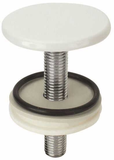 Immagine di TAPPO COPRIFORO BIANCO PER SANITARIO Ø 50 MM (CONF. 2 PZ)
