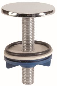 Immagine di TAPPO COPRIFORO CROMATO PER SANITARIO Ø 50 MM (CONF. 2 PZ)