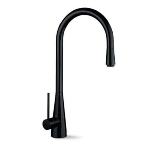 Immagine di MISCELATORE LAVELLO YCON CANNA GIREVOLE NERO OPACO NEWFORM