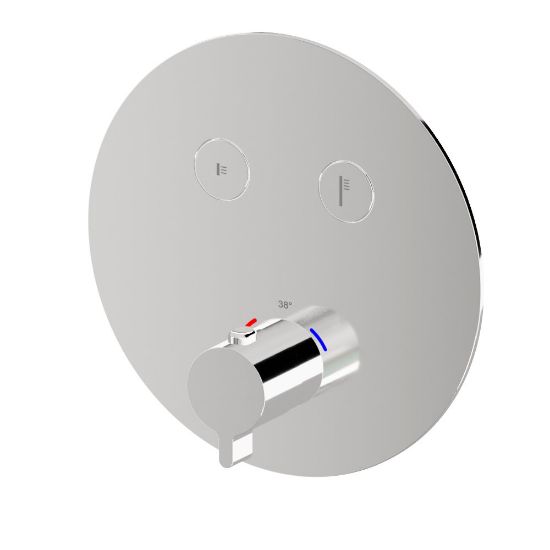 Immagine di PARTE ESTERNA DOCCIA TONDO 2 USCITE THERMO EASY CROMO NEWFORM