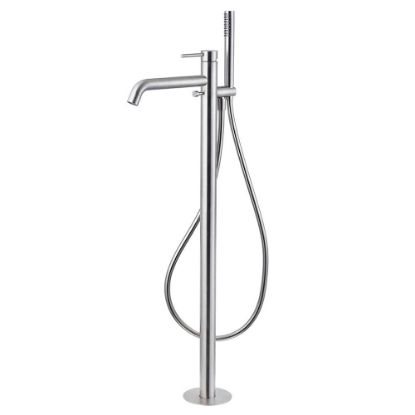 Immagine di PARTE ESTERNA MISCELATORE VASCA DA PAVIMENTO X-STEEL 316 ACCIAIO INOX NEWFORM