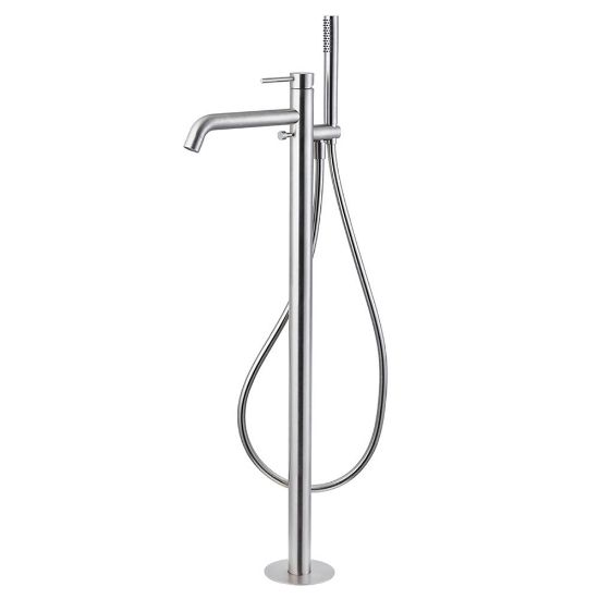 Immagine di PARTE ESTERNA MISCELATORE VASCA DA PAVIMENTO X-STEEL 316 ACCIAIO INOX NEWFORM