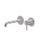 Immagine di PARTE ESTERNA MISCELATORE LAVABO PARETE 2 FORI BOCCA CORTA X-STEEL 316 ACCIAIO INOX NEWFORM
