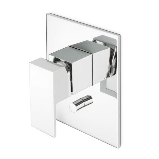 Immagine di PARTE ESTERNA MISCELATORE DOCCIA INCASSO CON DEVIATORE ERGO-Q CROMO NEWFORM