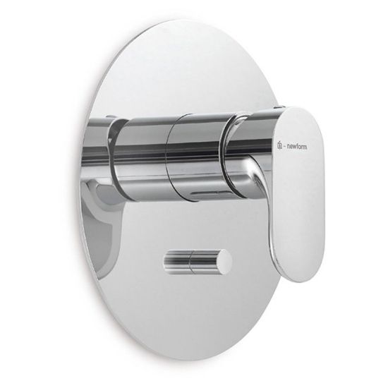 Immagine di PARTE ESTERNA MISCELATORE DOCCIA INCASSO CON DEVIATORE LINFA II CROMO NEWFORM