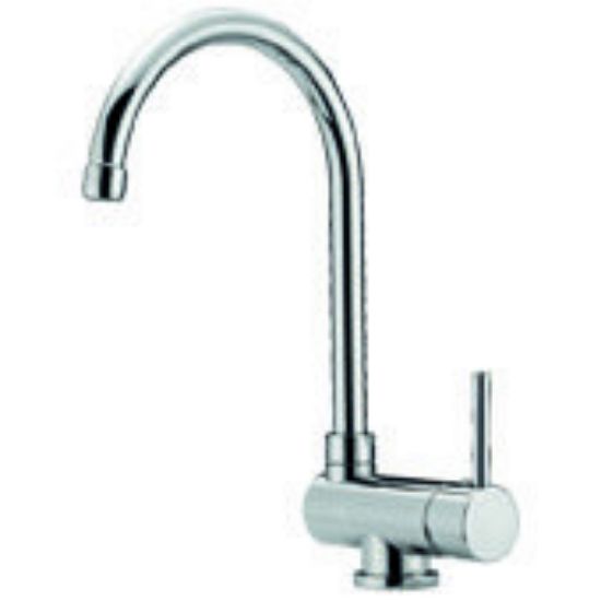 Immagine di MISCELATORE LAVELLO BOCCA RECLINABILE SOTTOFINESTRA PEPE CROMO FRATTINI