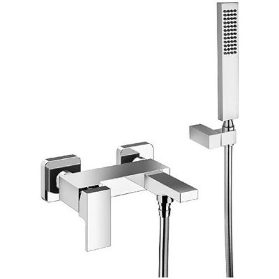 Immagine di MISCELATORE MONOCOMANDO ESTERNO VASCA CON DUPLEX VITADUE CROMO FRATTINI